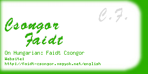 csongor faidt business card